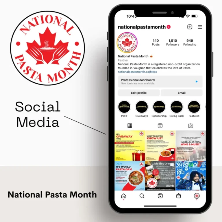National Pasta Month project by our team