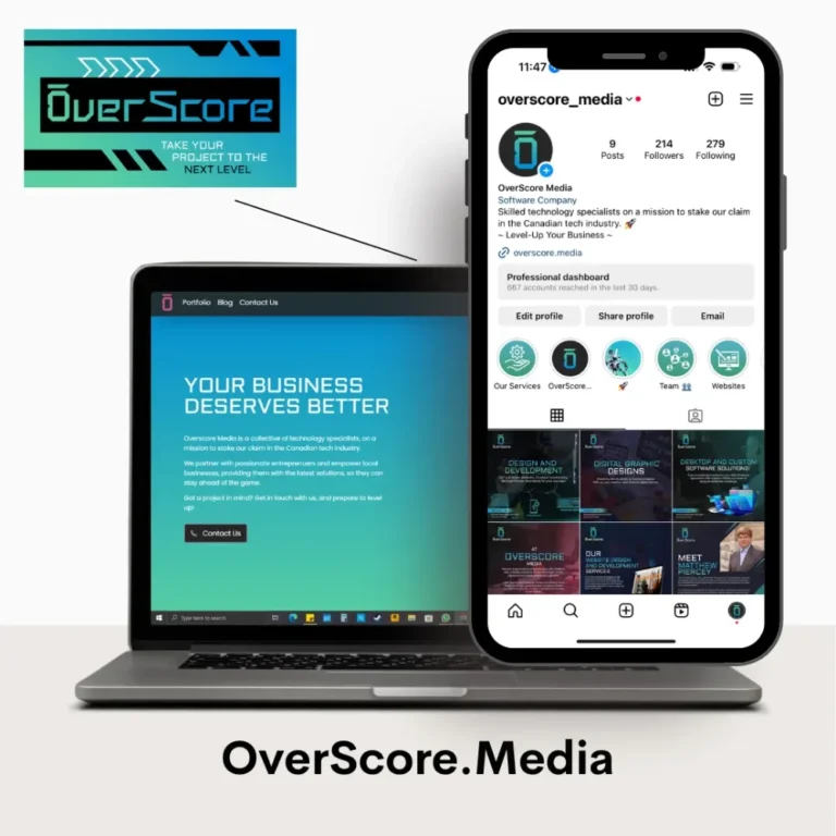 OverScore Media project by our team