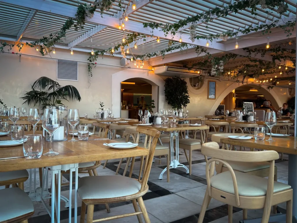 Charming indoor restaurant with elegant decor